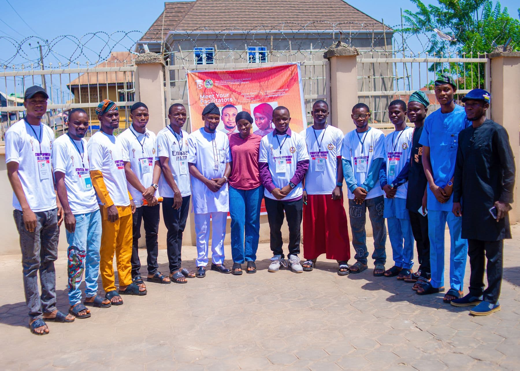 An Academy cohort outside the Pace office